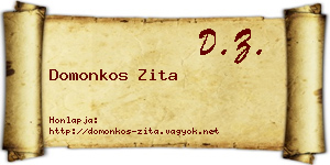 Domonkos Zita névjegykártya